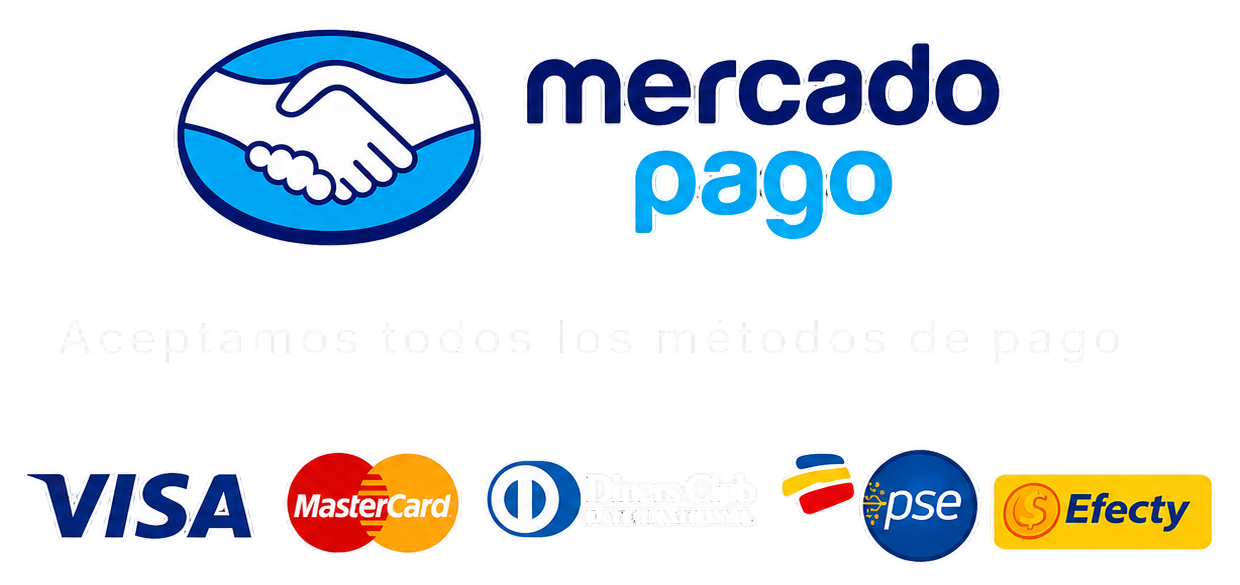 Mercado Pago: aceptamos todos los metodos de pago